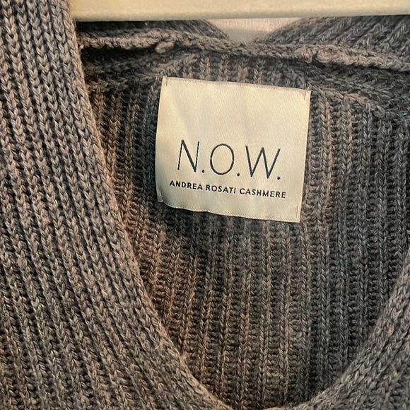 Deep V Cashmere Wool Blend Sweater - Picture 2 of 6